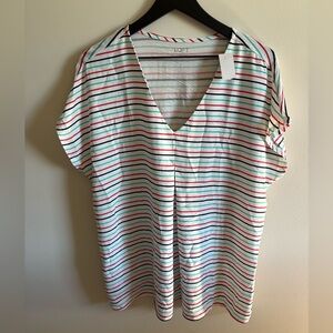 LOFT Multicolor Striped Top